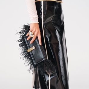 ZARA *RARE* Limited Edition Feather Clutch (Or Crossbody) Bag
